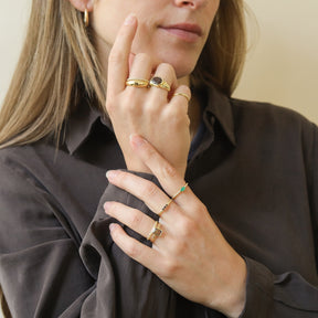 Tina Twisted Green Agate