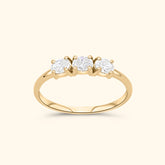 Trio Diamond Ring | 14K Gold