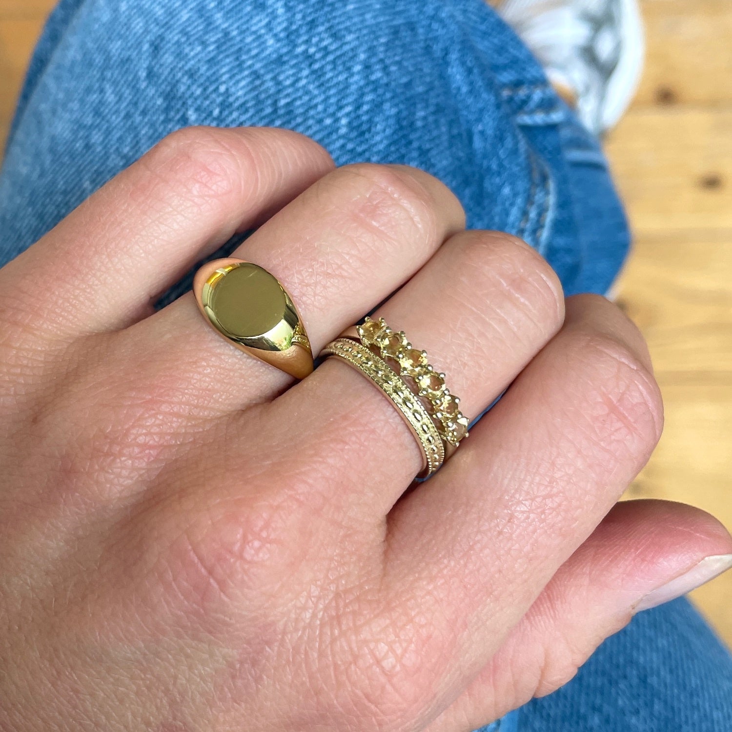 Initial Signet Ring | Gold plated